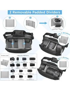 Bolsa de Mensajero TAAOKA para Cámara DSLR/SLR Impermeable 2