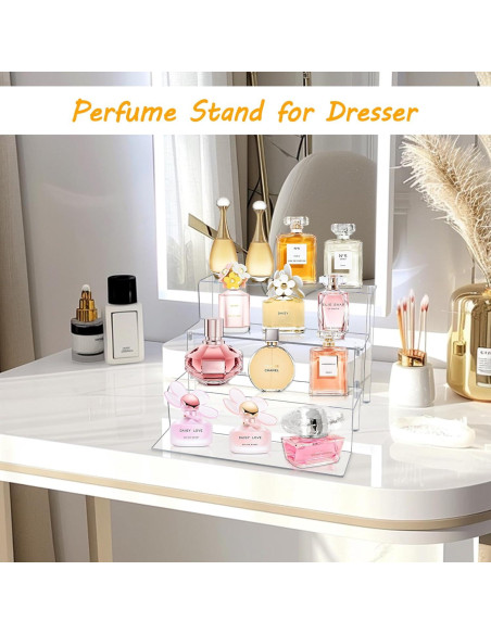 Organizador Acrílico 4 Niveles para Perfumes y Figuras Pop