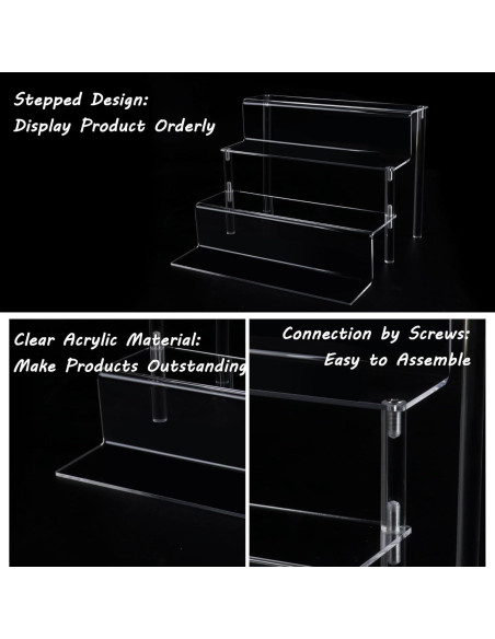 Organizador Acrílico 4 Niveles para Perfumes y Figuras Pop