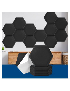 Paneles Acústicos Autoadhesivos Art3dwallpanels 12 Piezas 35.56x30.48cm