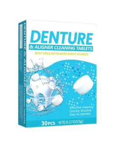 Limpiador Efervescente Kiluiu Dental - 30 Tabletas 5g - Multiuso