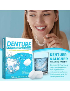 Limpiador Efervescente Kiluiu Dental - 30 Tabletas 5g - Multiuso 2