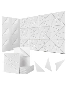 18 Paneles Acústicos Autoadhesivos LOPYXBR Blancos 30x30 cm