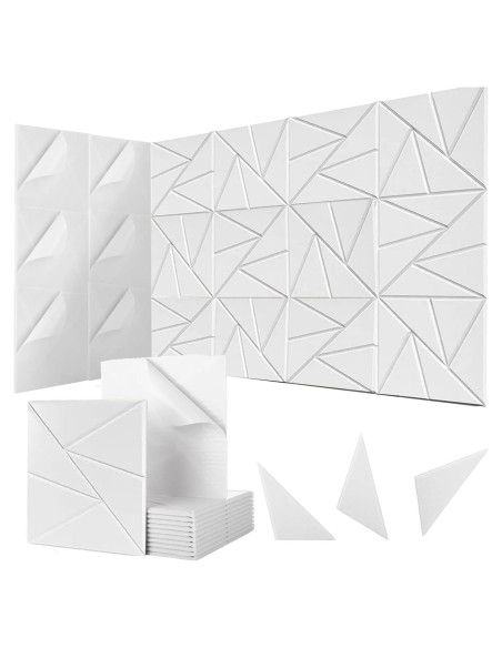 18 Paneles Acústicos Autoadhesivos LOPYXBR Blancos 30x30 cm