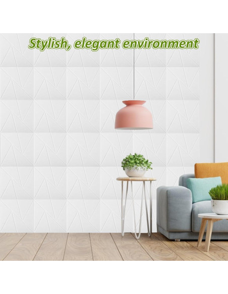 18 Paneles Acústicos Autoadhesivos LOPYXBR Blancos 30x30 cm