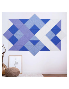 Paneles Acústicos Triangulares Autoadhesivos Tutmyrea 64 Pack 160x80cm