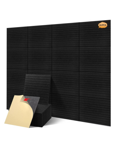 Paneles Acústicos HIJIRH 16 Pcs 30.48x30.48 cm Negro