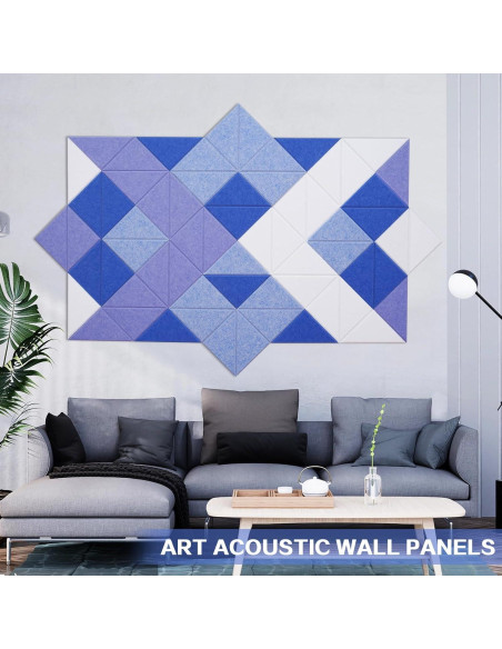 Paneles Acústicos Triangulares Autoadhesivos Tutmyrea 64 Pack 160x80cm