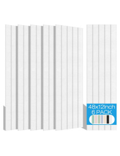 Paneles Acústicos BUBOS 6 Piezas 121.9x30.5 cm Autoadhesivos