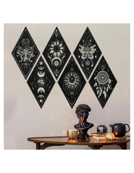 Paneles Acústicos Tutmyrea 6 Piezas Fases de Luna 52x30cm