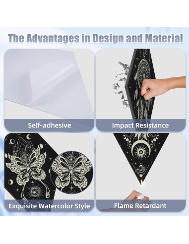 Paneles Acústicos Tutmyrea 6 Piezas Fases de Luna 52x30cm