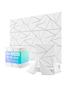 Paquete de 22 Paneles Acústicos 30.48x30.48cm Blanco