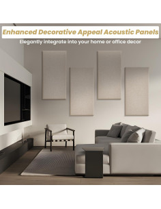 4 Paneles Aislantes de Sonido Acústicos Camel 60x30 cm 2