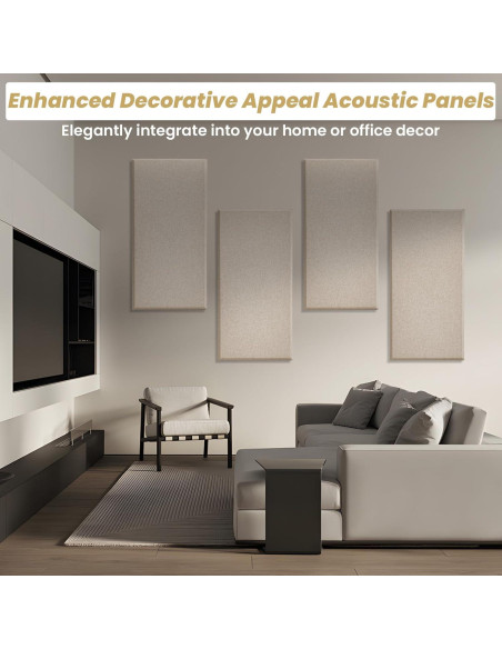 4 Paneles Aislantes de Sonido Acústicos Camel 60x30 cm