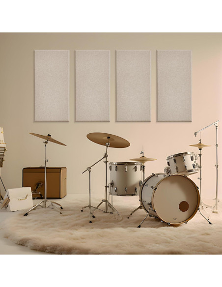 4 Paneles Aislantes de Sonido Acústicos Camel 60x30 cm