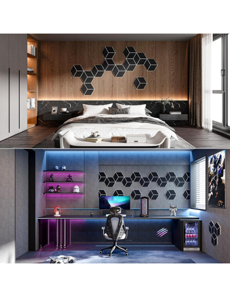 Paquete de 22 Paneles Acústicos Hexagonales 30.48x25.4cm - Espuma Aislante