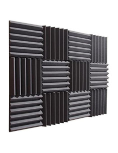 Azulejos de Espuma Acústica Pro Studio 12 Piezas Carbón 30.48cm