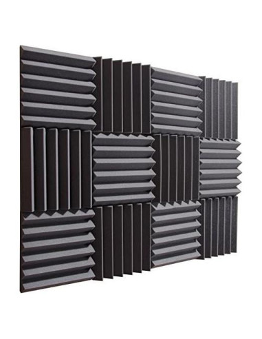 Azulejos de Espuma Acústica Pro Studio 12 Piezas Carbón 30.48cm