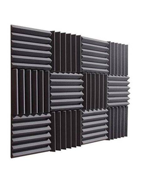 Azulejos de Espuma Acústica Pro Studio 12 Piezas Carbón 30.48cm