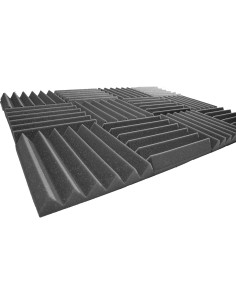 Azulejos de Espuma Acústica Pro Studio 12 Piezas Carbón 30.48cm 2