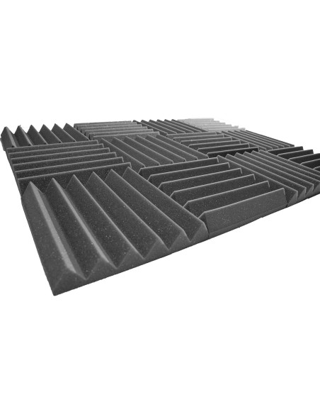 Azulejos de Espuma Acústica Pro Studio 12 Piezas Carbón 30.48cm