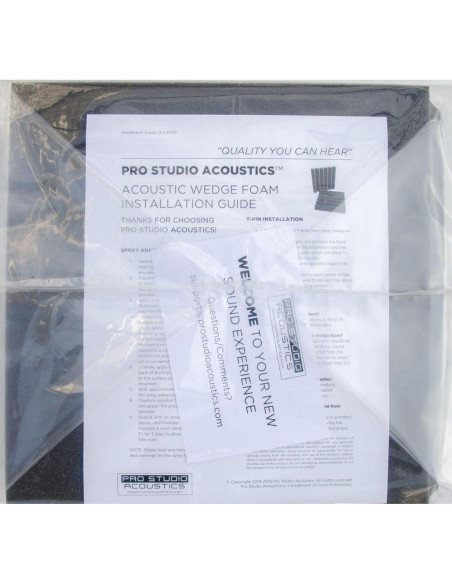 Azulejos de Espuma Acústica Pro Studio 12 Piezas Carbón 30.48cm