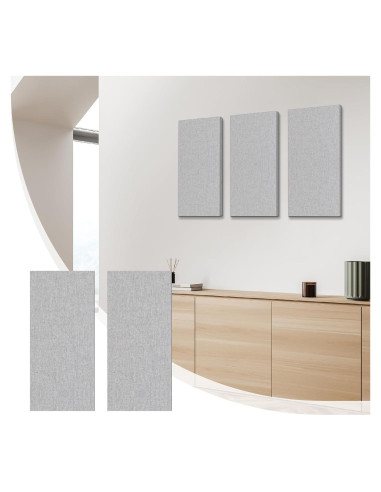 Paneles Acústicos Olanglab 2 Piezas 61x30 cm Gris Claro