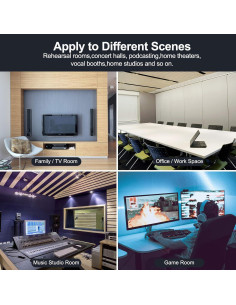 Kit de Paneles Acústicos de Espuma Winllyat 60 Piezas 30x30 cm 2