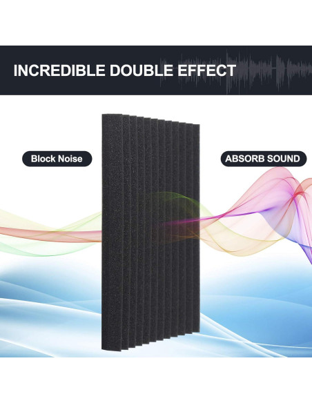 Kit de Paneles Acústicos de Espuma Winllyat 60 Piezas 30x30 cm