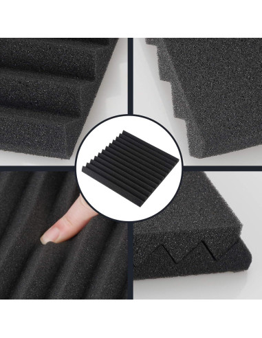 Kit de Paneles Acústicos de Espuma Winllyat 60 Piezas 30x30 cm