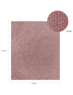 Hojas de Strass Autoadhesivas HANWER 23.9x20.1 cm Oro Rosa 2