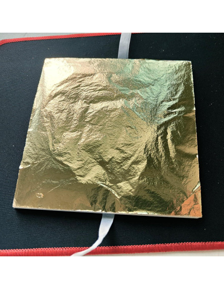 100 Hojas de Oro Imitación JINRUISI 14x14 cm para Manualidades