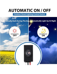 Sensor Fotoeléctrico Dusk a Dawn Flutesan 6 Unidades 100-277V 2