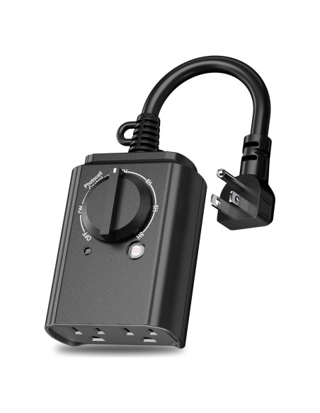 Temporizador de Luz Exterior BN-LINK con Sensor Fotocélula 15A