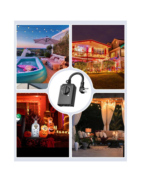 Temporizador de Luz Exterior BN-LINK con Sensor Fotocélula 15A