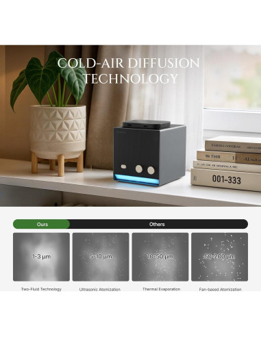 Difusor de Aceite Esencial Aromadd D-Air Pro Titanio Negro 200ml