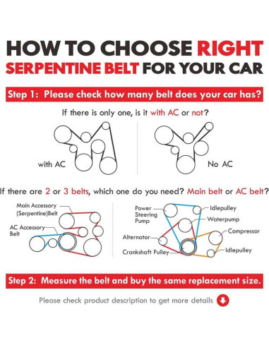 Correa Serpentina MOCA 6PK1040 1040mm para Lexus y Toyota