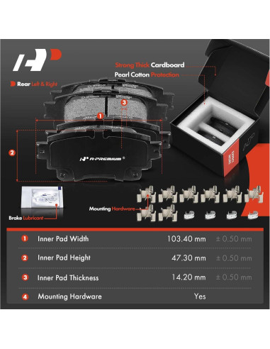 Discos de Freno Traseros Perforados A-Premium + Pastillas Cerámicas Toyota Corolla 2019-2022