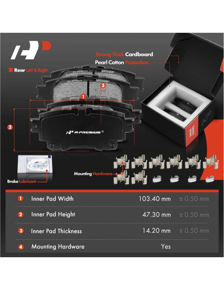 Discos de Freno Traseros Perforados A-Premium + Pastillas Cerámicas Toyota Corolla 2019-2022