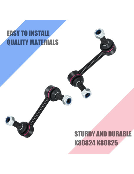 Kit 4 Piezas Enlace Barra Estabilizadora HALEQP K80824 K80825