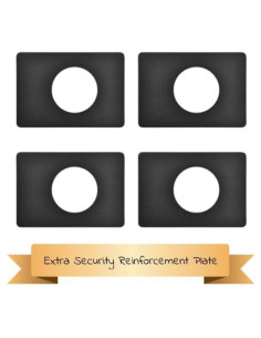 Placa de Refuerzo de Cerradura de Puerta SUMBIN 4 Pcs Acero Inoxidable