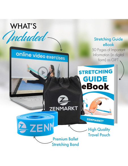 Banda de Estiramiento Zenmarkt para Flexibilidad y Fuerza - Goma Natural