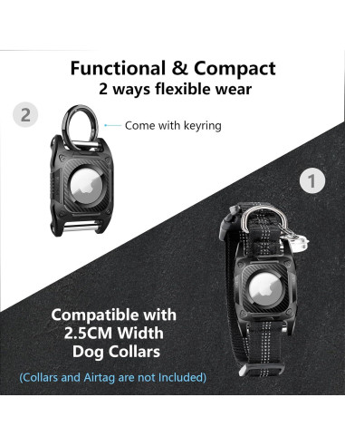 Soporte para Collar de Perro ETACCU Impermeable TPU Negro