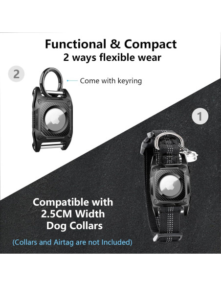 Soporte para Collar de Perro ETACCU Impermeable TPU Negro