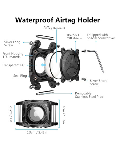 Soporte para Collar de Perro ETACCU Impermeable TPU Negro