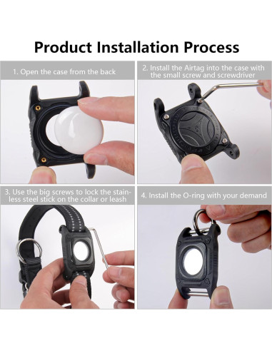 Soporte para Collar de Perro ETACCU Impermeable TPU Negro