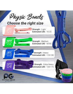 Conjunto de bandas de resistencia Physix Gear para dominadas 2