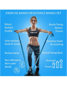 Juego de Bandas de Resistencia Starktape Sin Látex 3 Unidades 2