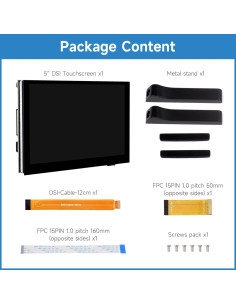 Pantalla Táctil LUCKFOX DSI 5" 800x480 para Raspberry Pi 2