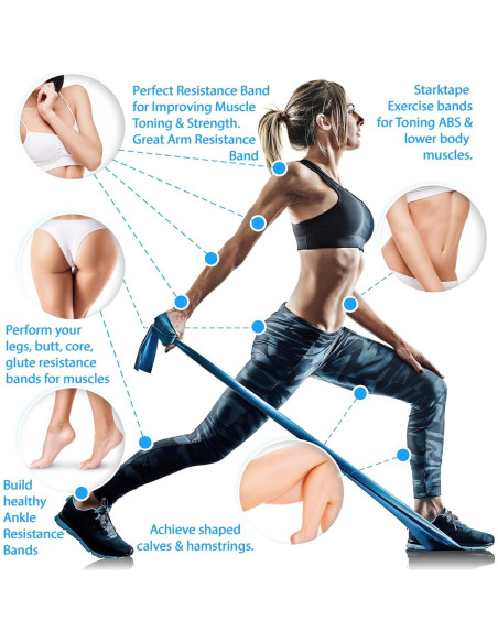 Juego de Bandas de Resistencia Starktape Sin Látex 3 Unidades